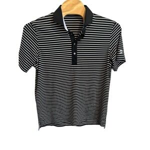 Greyson Polo Shirt Mens Extra Large Black &‎ White Striped Performance Golf